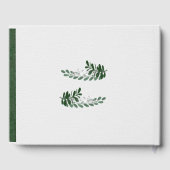 Alle Seasons Grüne Foliage Wreath Wedding Gästebuch (Rückseite)