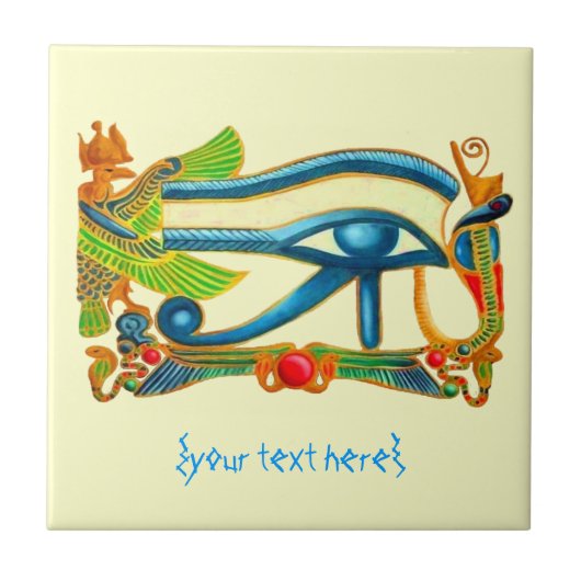 Alle sehen Auge Horus - Lucky Amulet Fliese (Vorderseite)