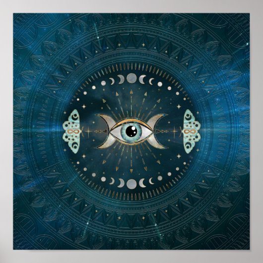 Alle sehen Auge und Monde Poster (Vorne)