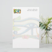 Alle sehen Auge von Horus Briefpapier (Stehend Vorderseite)