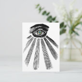 Alle sehen Augenplatz und Kompass Masonic Postkarte (Stehend Vorderseite)