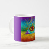 Alle sehen Gott - abstrakte Skizze Kaffeetasse (Vorderseite Links)