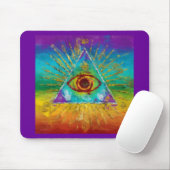 Alle sehen Gott - abstrakte Skizze Mousepad (Mit Mouse)