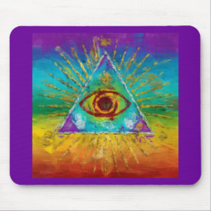 Alle sehen Gott - abstrakte Skizze Mousepad