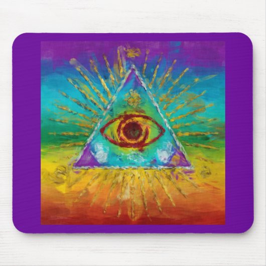 Alle sehen Gott - abstrakte Skizze Mousepad (Vorne)