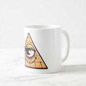 Alle sehen Pyramidenauge Kaffeetasse (VorderseiteRechts)