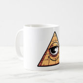 Alle sehen Pyramidenauge Kaffeetasse (Vorderseite Links)