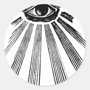 Alle sehende Auge JETZT Illuminati neue Runder Aufkleber