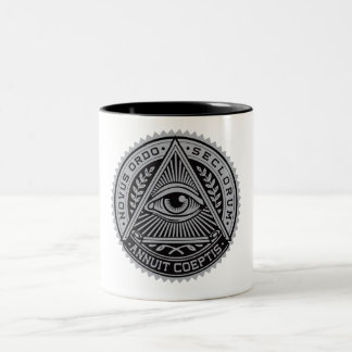 Alle sehende Augen-Tasse Zweifarbige Tasse