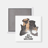 Alle Seiten willkommen Magnet (Vorderseite/Rückseite)