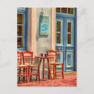 Alle sind gut, griechische Café-Menü-Postkarte Ankündigungspostkarte