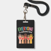 Alle sind hier willkommen ausweis (Vorderseite mit Schlüsselband)