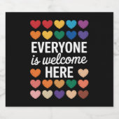 Alle sind hier willkommen. bierflaschenetikett (Einzelnes Label)