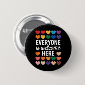 Alle sind hier willkommen. button (Vorne & Hinten)