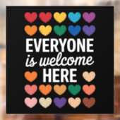 Alle sind hier willkommen. fensteraufkleber (Blatt 2)