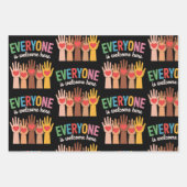 Alle sind hier willkommen geschenkpapier set (Vorderseite)