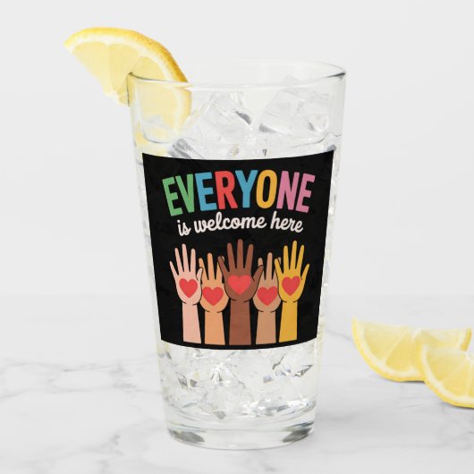 Alle sind hier willkommen glas (Vorderseite Ice)