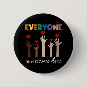 Alle sind hier willkommen Idaho Lehrermädchen Button