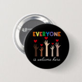 Alle sind hier willkommen Idaho Lehrermädchen Button (Vorne & Hinten)
