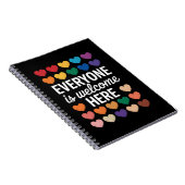 Alle sind hier willkommen. notizblock (Rechte Seite)