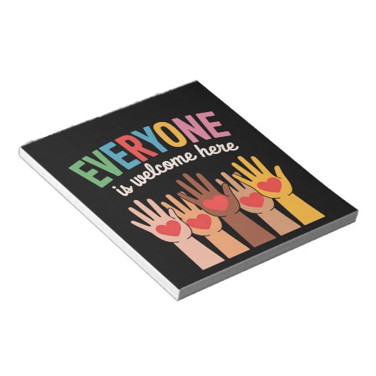 Alle sind hier willkommen notizblock (angewinkelt)