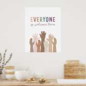 Alle sind hier willkommen. poster (Küche)