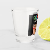 Alle sind hier willkommen schnapsglas (Links)