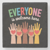 Alle sind hier willkommen steinuntersetzer (Vorderseite)