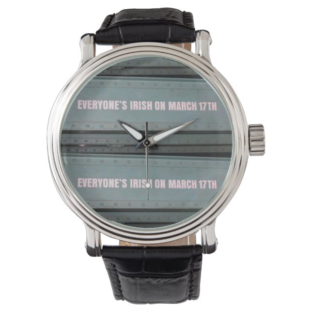 Alle sind irisch... armbanduhr (Vorderseite)