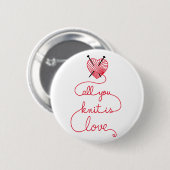 Alle sind Sie Strick Liebe mit Herz geformtem Button (Vorne & Hinten)