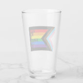 Alle sind willkommen hier (Progress-Pride-Flag) Glas (Rückseite)