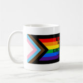 Alle sind willkommen hier (Progress-Pride-Flag) Kaffeetasse (Links)