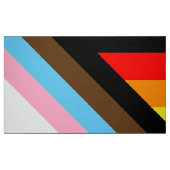 Alle sind willkommen hier (Progress-Pride-Flag) Stoff (Fat Quarter (45,7 x 55,9 cm))