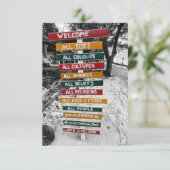 Alle sind willkommen karte (Stehend Vorderseite)