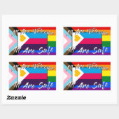 Alle sind Willkommens-Plolyam-Preis und Kosmetikau Rechteckiger Aufkleber (Blatt)