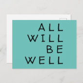 "Alle sind" wohl, Postkarte tröstend (Vorne/Hinten)