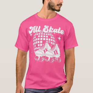 Alle Skate Retro Vintag 70er Disco Roller Skaten T-Shirt