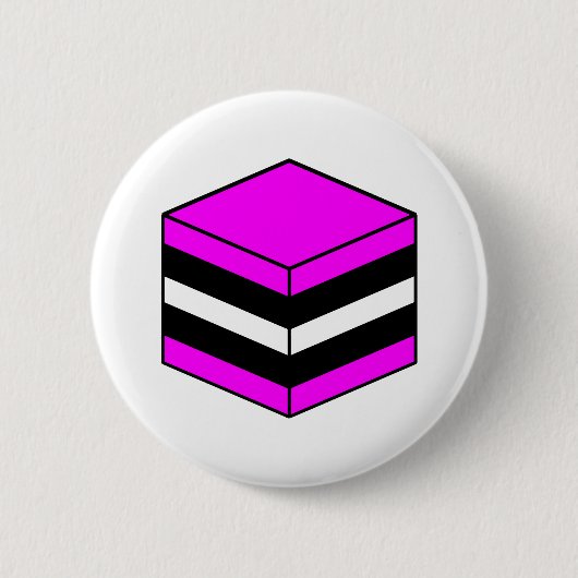 Alle Sorten - Magenta, Weiß und Schwarz Button (Vorderseite)