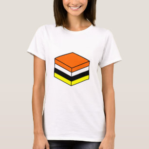 Alle Sorten - orange, weiß, gelb und schwarz T-Shirt