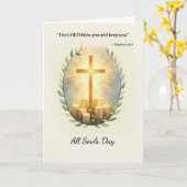 Alle Soule Gottes Friedens- und Segen-Schrift Karte (Gelbe Blume)