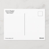 Alle Souls Uni, University of Oxford, England Postkarte (Rückseite)