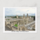 Alle Souls Uni, University of Oxford, England Postkarte (Vorderseite)