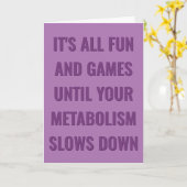Alle Spaß & Spiele bis Ihr Stoffwechsel abnimmt Karte (Gelbe Blume)