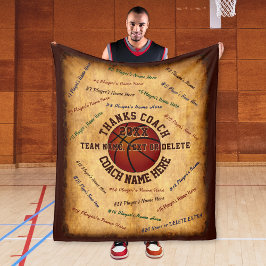 ALLE Spieler Namen auf Geschenken für Basketballtr Fleecedecke