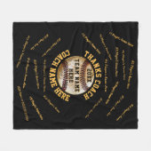 ALLE Spieler-Namen-schwarzen Fleecedecke (Vorderseite (Horizontal))