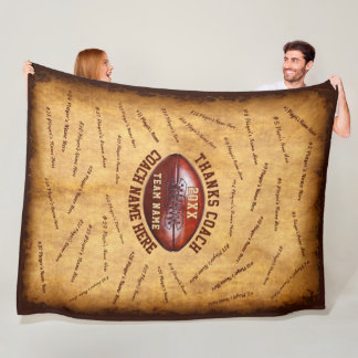 Alle Spieler NAMES Custom Football Coach Geschenki Fleecedecke