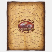 Alle Spieler NAMES Custom Football Coach Geschenki Fleecedecke (Vorderseite)