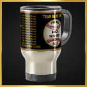 Alle Spielernamen auf Baseball Coach Geschenk, Tas Reisebecher