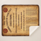 Alle Spielernamen auf Basketball-Coach Geschenkide Sherpadecke (Vorderseite (Horizontal))