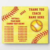 Alle Spielernamen Custom, Softball Coach Plaques Fotoplatte (Vorderseite)